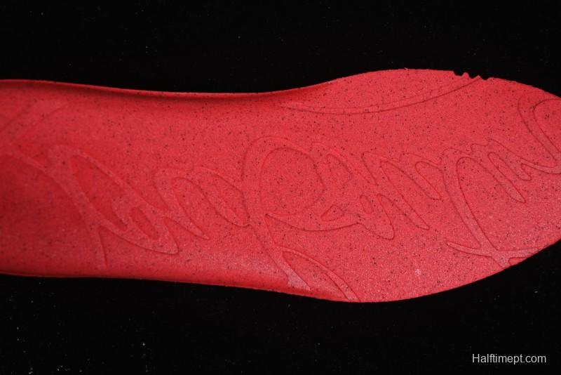 Christian Louboutin Funnyto Flat Comfortable Fashion Low-Top Sneakers with Raw Ice Blue Sole - X.D4