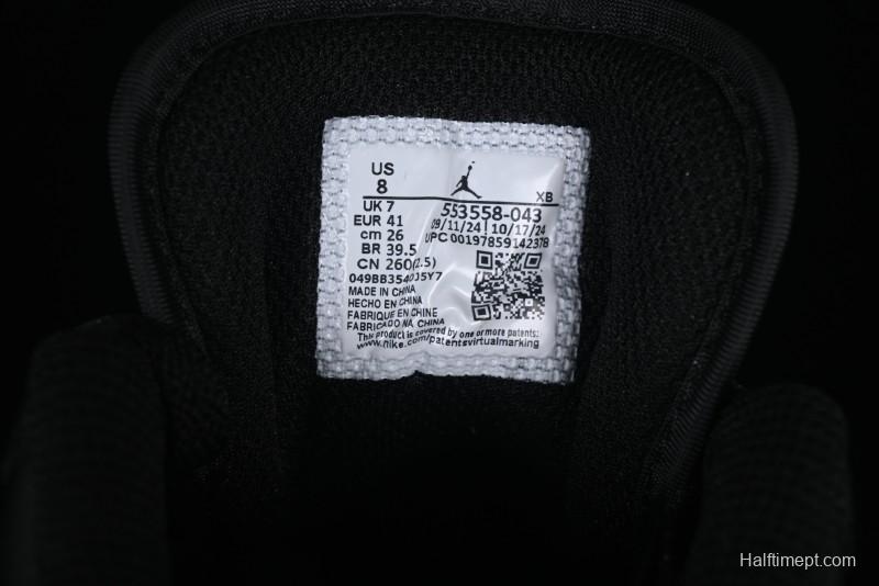 Nike Air Jordan 1 Low Retro Basketball Shoes in Black and White - 553558-043