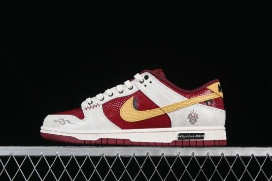 Nike SB Dunk Low Year of the Snake Anniversary Custom Low-Top Casual Skate Shoes - WR0102-012