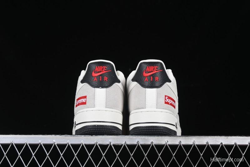 Nike Air Force 1 '07 Low Supreme Collaboration - Beige Grey Woven Label Casual Sneakers - CH6336-517