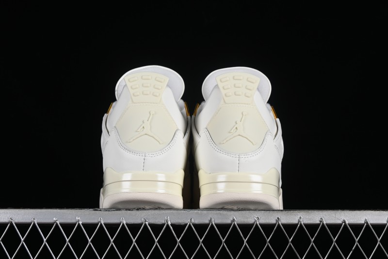 Nike Air Jordan 4 Retro Sneakers with Metallic Gold Design - AQ9129-170