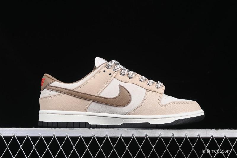 Nike SB Dunk Low Anniversary Edition Dark Swoosh Brown White Custom Low-Top Casual Skate Shoes - DJ2024-071