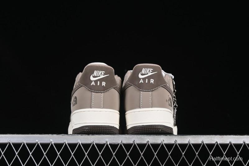 Nike Air Force 1 '07 Low The North Face Collaboration Light Brown Ghost Face Casual Sneakers - KK1988-065