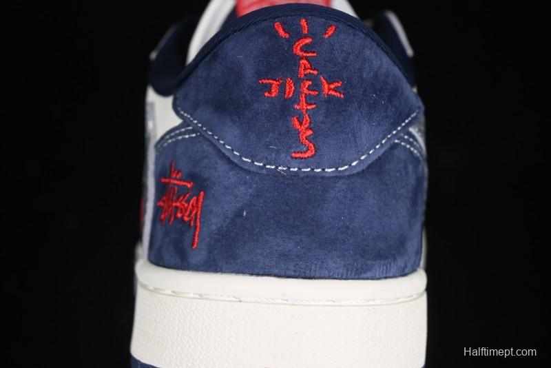 Nike Travis Scott x Fragment Design x Air Jordan 1 Low OG SP AJ1 Retro Sneakers - DM9288-008