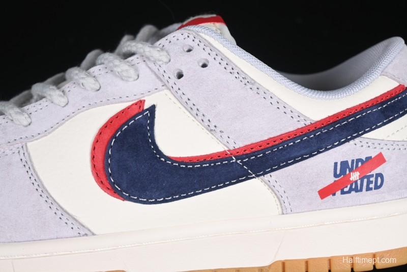 Nike SB Dunk Low UN Collaboration Anniversary Edition Custom Lifestyle Sneakers with Black Swoosh and Gum Sole - DM6868-032