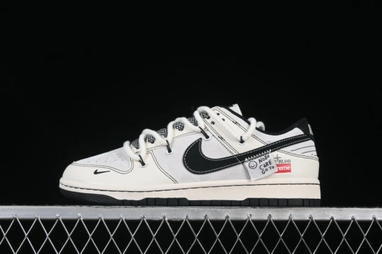 Nike SB Dunk Low Supreme x Stone Island Triple Collaboration Anniversary High-End Custom Sneakers - YX5066-205