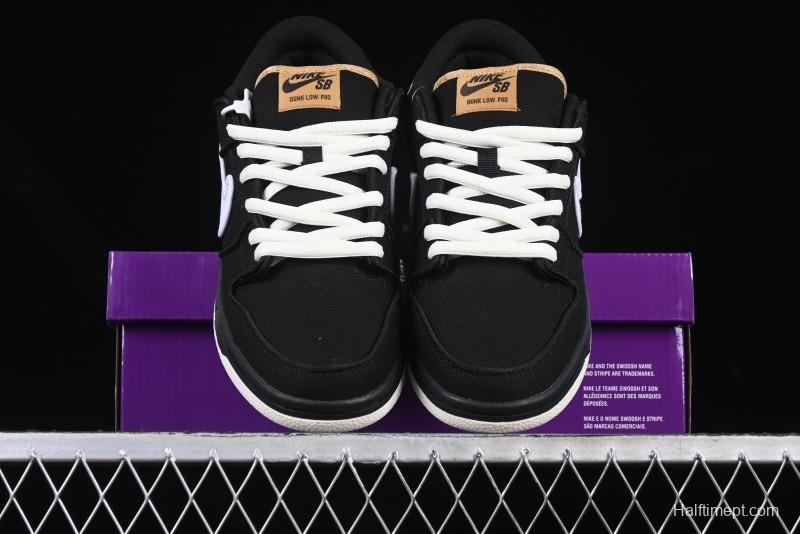 Nike SB Dunk Low Premium Skateboarding Shoes in Black and White - FN5880-001