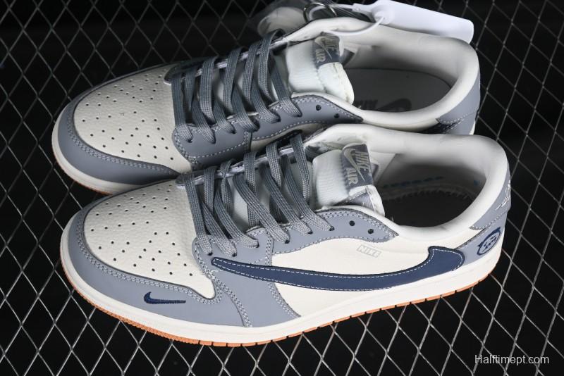 Nike Travis Scott x Fragment Design x Air Jordan 1 Low OG SP AJ1 Retro Sneakers - LD2025-005
