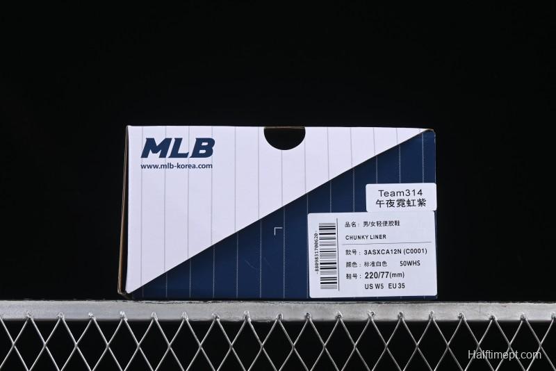 NY Yankees Black Leather Sneakers with Bold Pink Logo