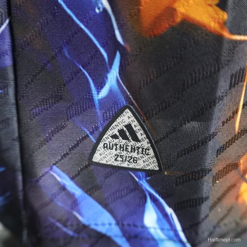 Player Version 2025 Japan Black with Anime Super Saiyan Design Jersey