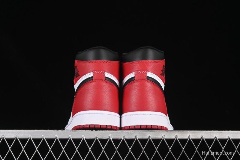 Nike Air Jordan 1 High Retro OG Basketball Shoes with Black Toe Design - 555088-125