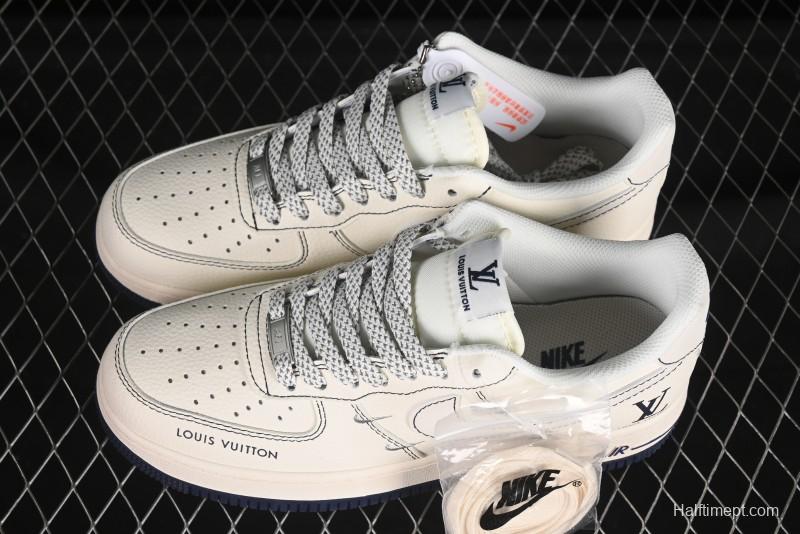 Nike Air Force 1 '07 Low LV Collaboration Black Swoosh Logo Casual Sneakers - XX3168-160