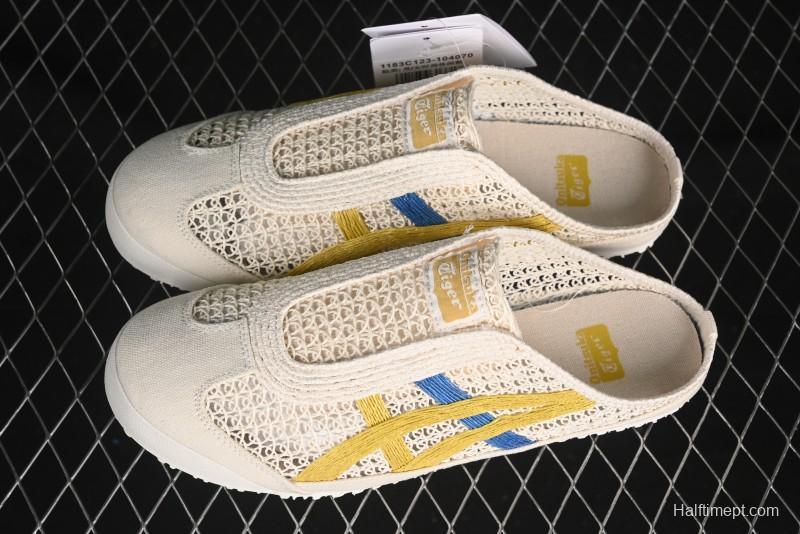 Onitsuka Tiger Mexico 66 Sabot Slip-On Shoes with Breathable Mesh Upper - 1183C123-104