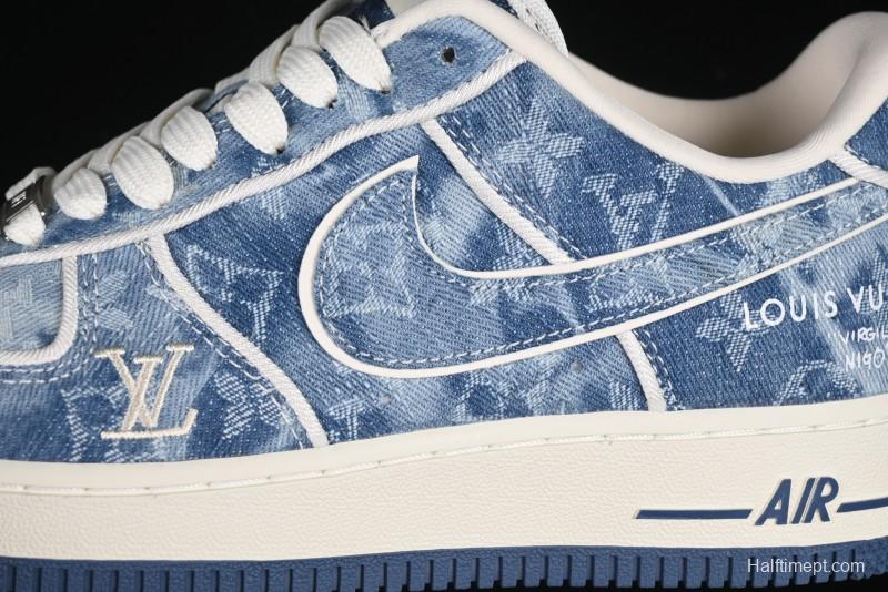 Nike Air Force 1 '07 Low LV Collaboration Blue Denim Casual Sneakers - SC9207-532