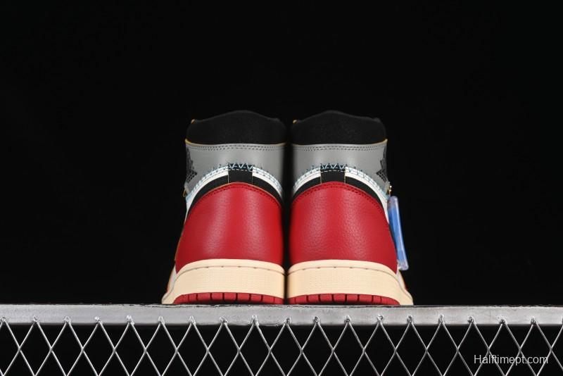 Nike Union x Air Jordan 1 Retro High Basketball Shoes Shadow Chicago - HV8563-600