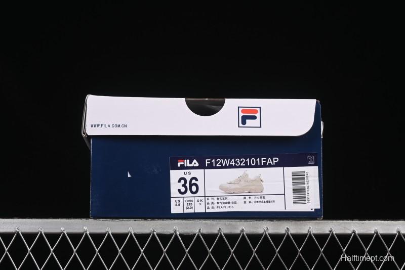 Fila Heritage Fluid Cat Paw 5.0 Vintage Dad Shoes with Lace-Up Design - F12W432101FAP