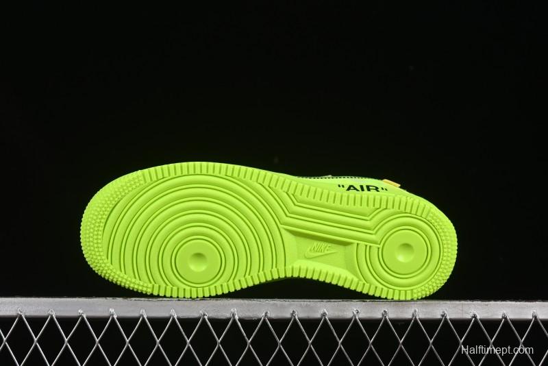 Nike Off White x Air Force 1 Low OW Collaboration Transparent Yellow Sneakers - AO4606-700