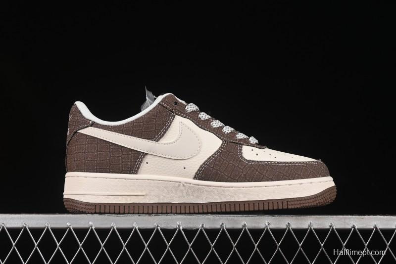 Nike Air Force 1 '07 Low LV Collaboration Beige Grid Casual Sneakers - XS1958-552