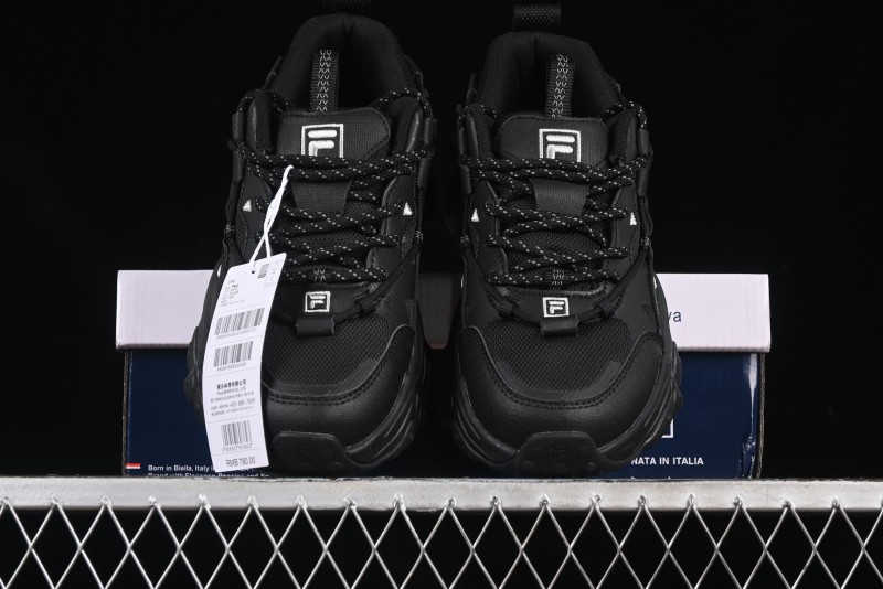 Fila Heritage Fluid Cat Paw 5.0 Retro Dad Shoes with Lace-Up Design - F12M412105FBK