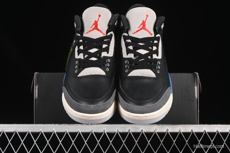 Nike Air Jordan 3 Retro OG Rare Air Sneakers with Small Reverse Swoosh - IB8967-004