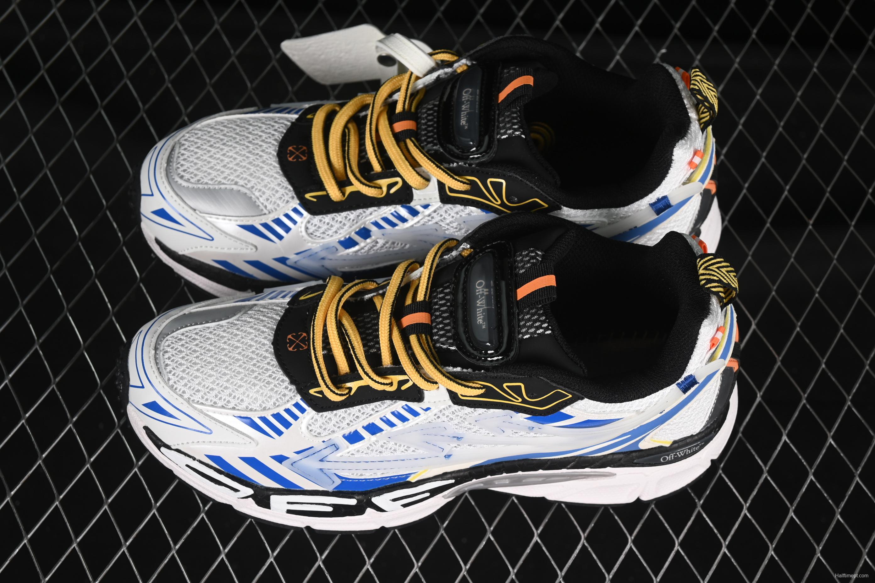 Off-White Be Right Low-Top Lifestyle Sneakers in White Blue - C.D4