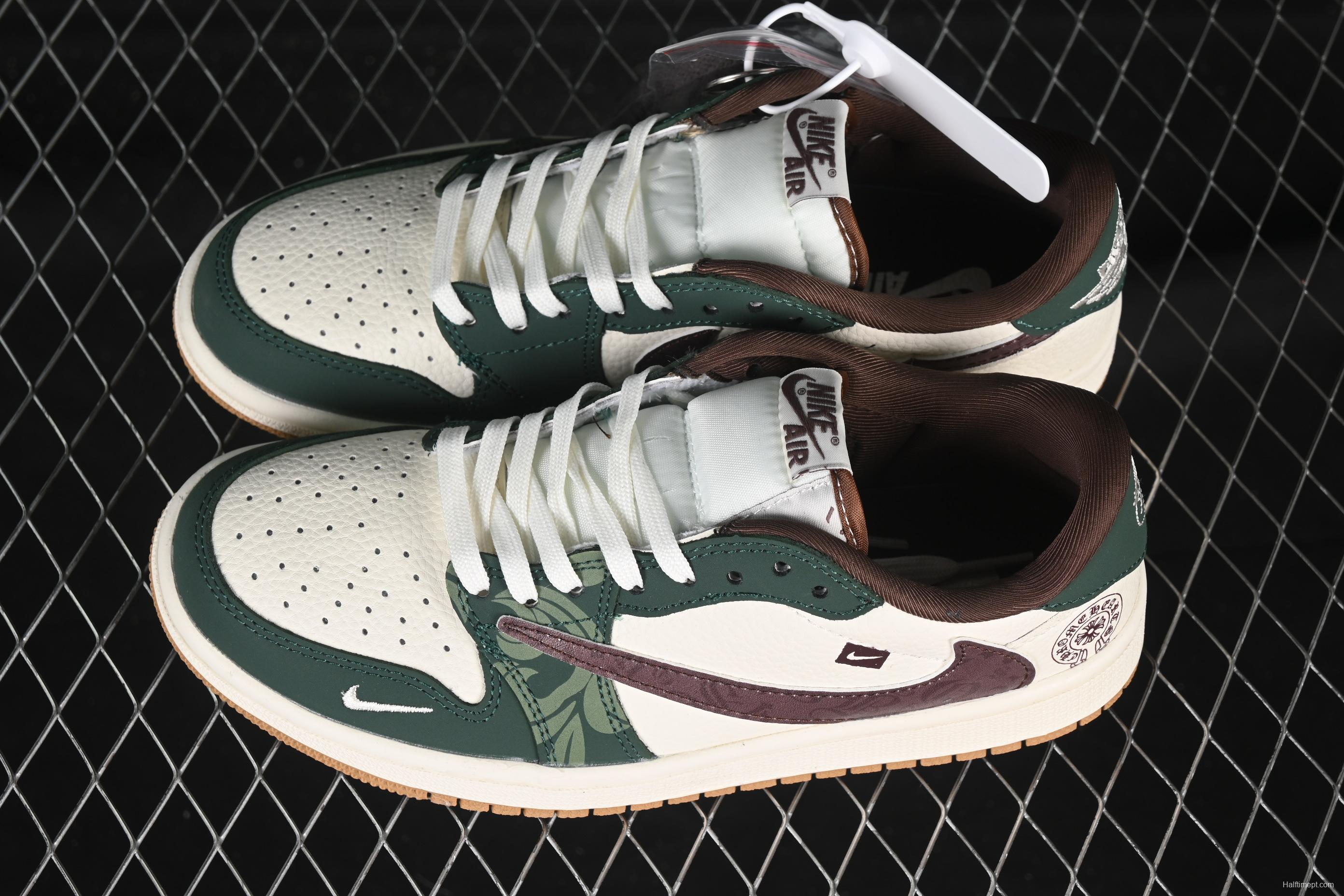 Nike Travis Scott x Fragment Design x Air Jordan 1 Low OG SP AJ1 Collaboration Sneakers - XS2024-044