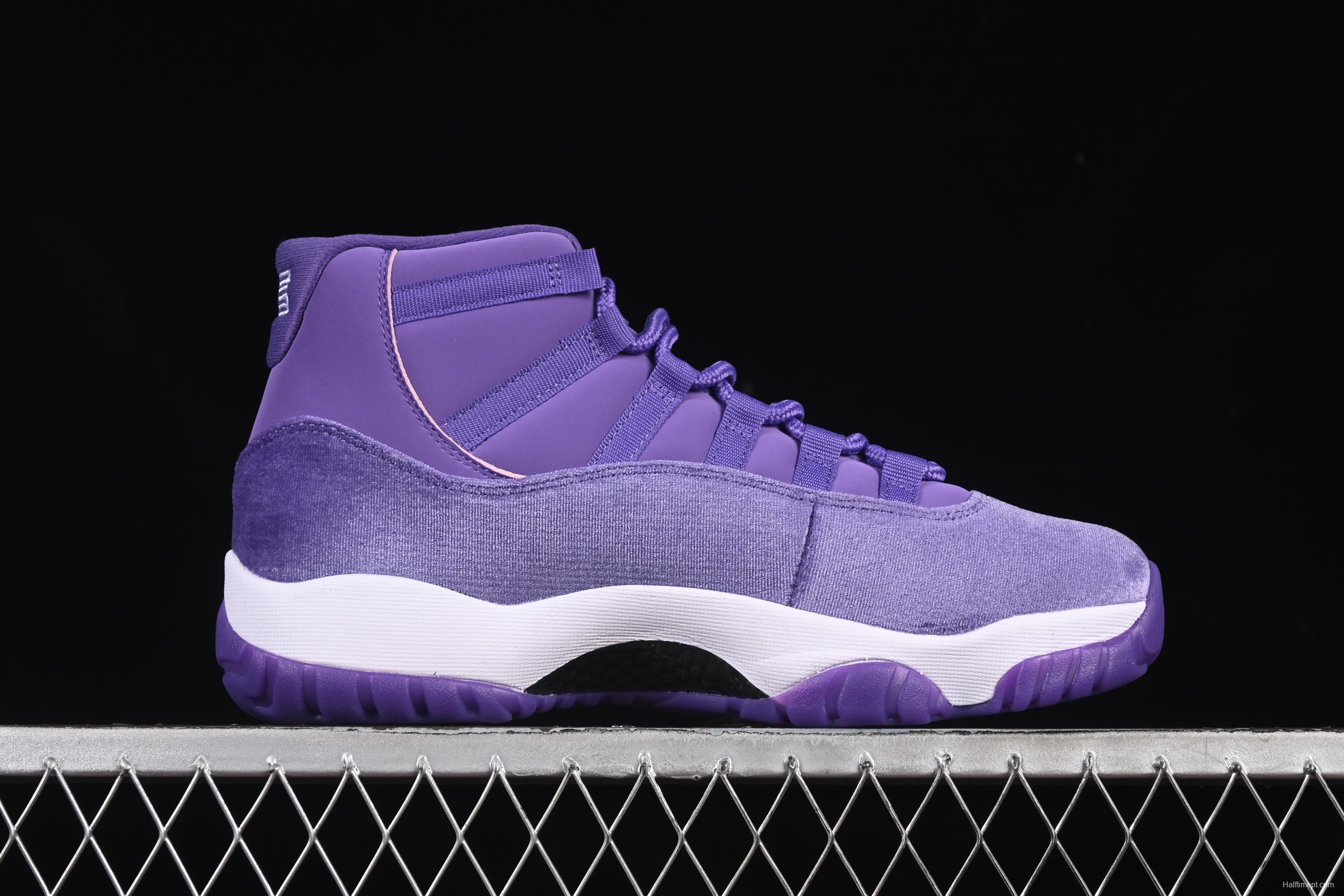 Nike Air Jordan 11 Retro CT8012-555 Basketball Shoes in Lavender Corduroy