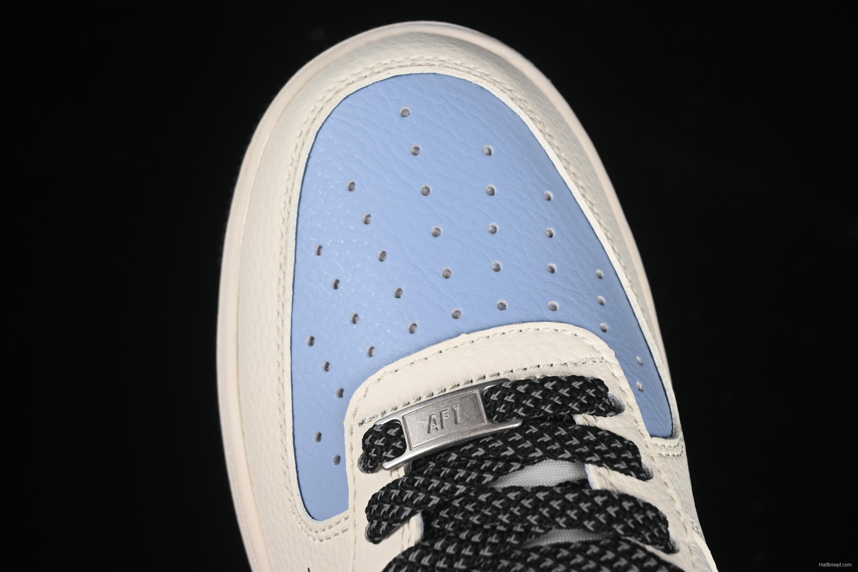 Nike Air Force 1 '07 Low LV Collaboration Black Water Blue Casual Sneakers - JJ2508-712