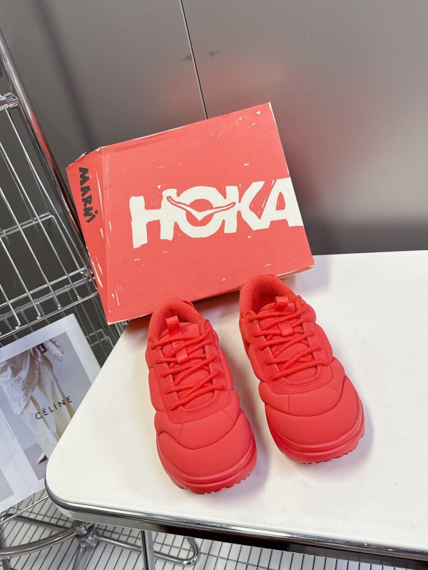 2025 Women Marni Red Fabric Sneakers