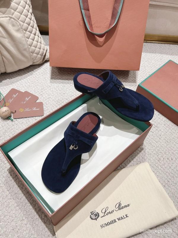 2025 Slippers LP Navy Velvet Slippers LY00300