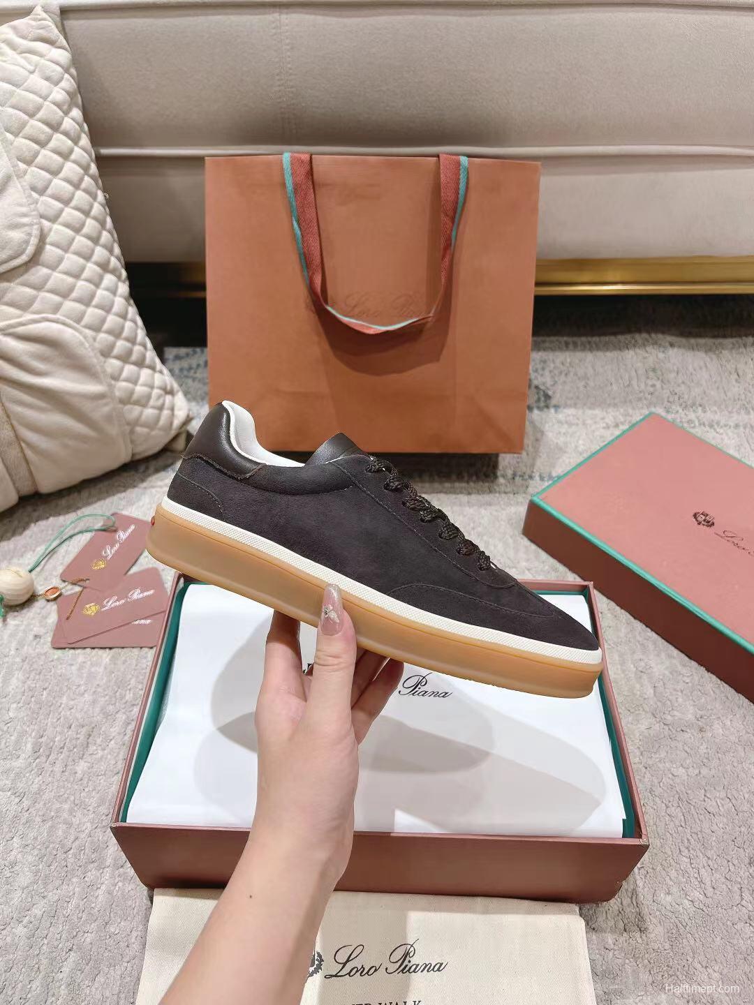 2025 Unisex Le Parmentier Black Suede Leather Sneakers Top Version LY00320(F)/LY00330(M)