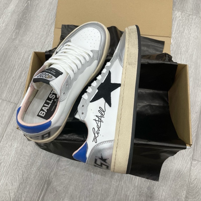 2024 Unisex GGDB White Grey Blue Leather Sneakers MJ00260