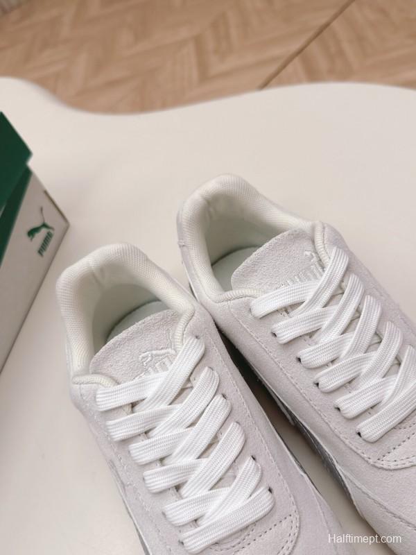2025 Women PUMA White Suede Sneakers LY00280
