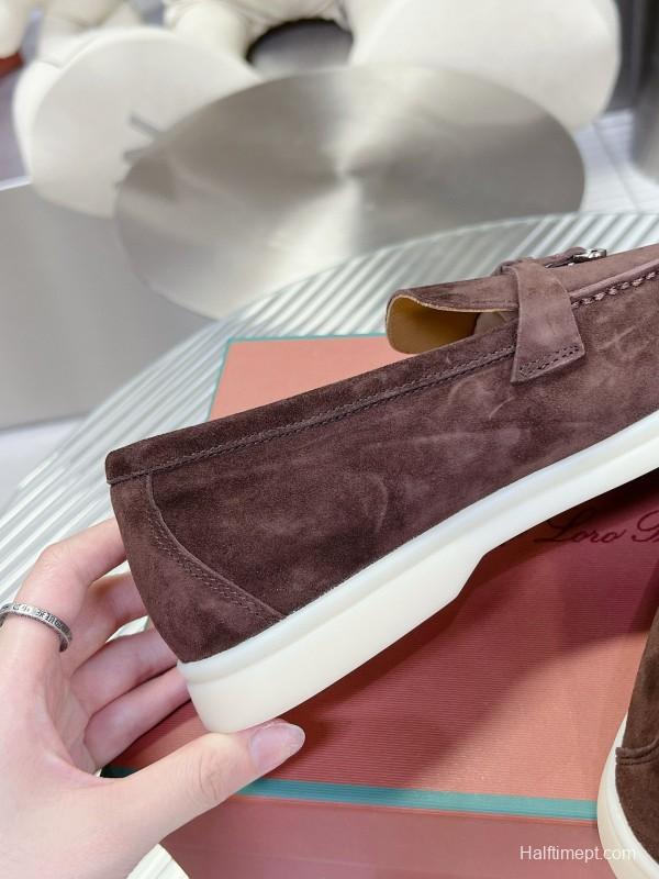 2024 Men LP Brown Suede Loafers MJ00270