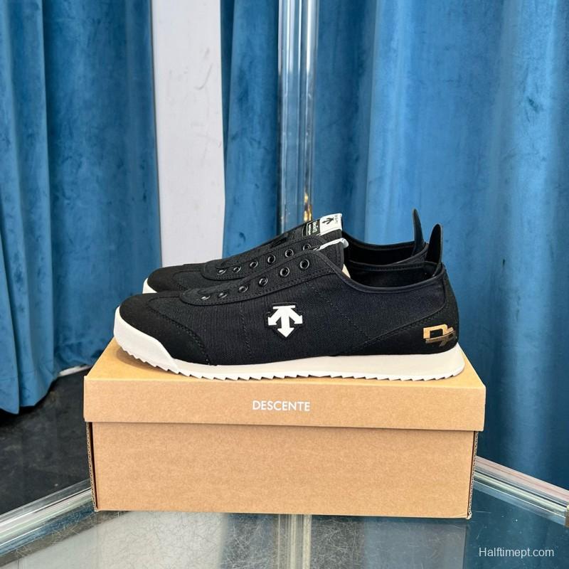 2024 Unisex Descente Black Canvas Plimsolls MJ00280