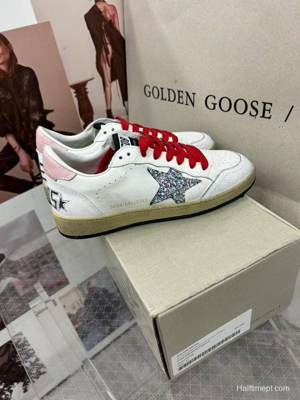 2024 Unisex GGDB White Pink Red Leather Suede Sneakers MJ00260