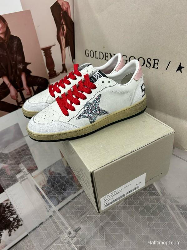 2024 Unisex GGDB White Pink Red Leather Suede Sneakers MJ00260