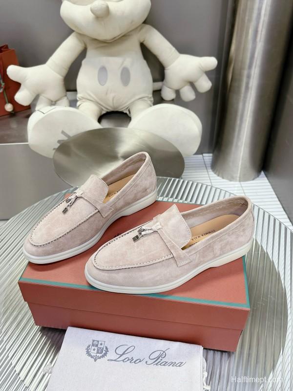 2024 Unisex Le Parmentier beige suede loafers MJ00270