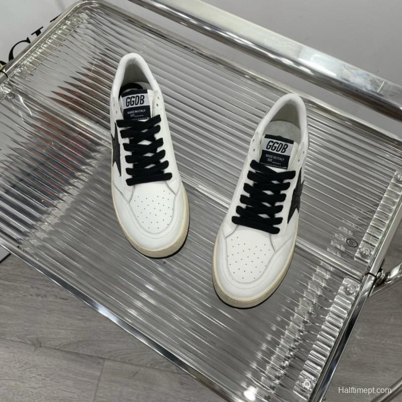 2024 Unisex GGDB White Black Leather Sneakers MJ00260