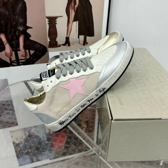 2024 Unisex GGDB White Pink Grey Leather Suede Low Top Sneakers MJ00260