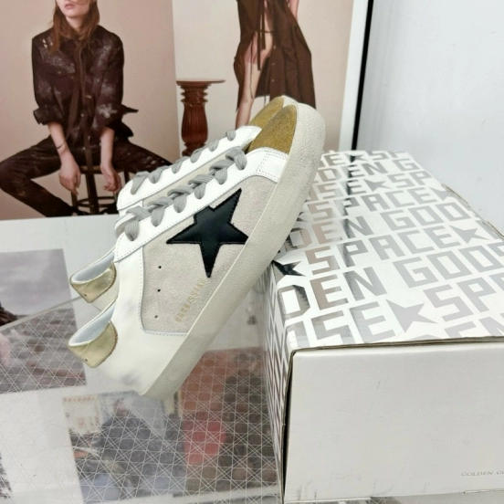 2025 Women GGDB White Black Beige Leather Suede Sneakers