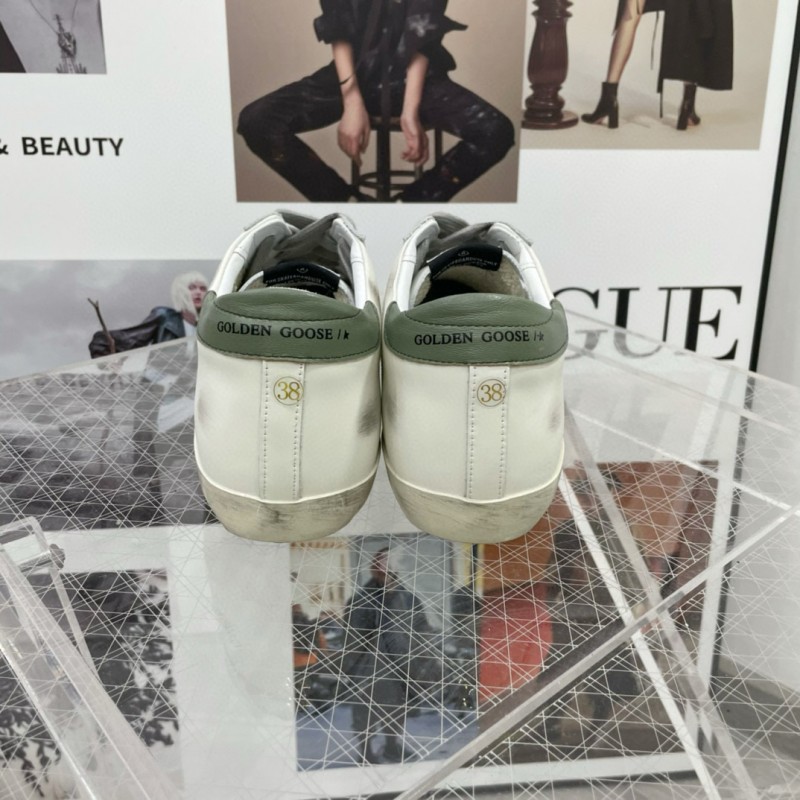 2025 Women GGDB White Purple Leather Sneakers