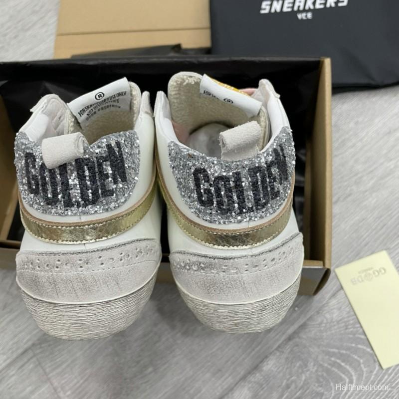 2024 Unisex GGDB White Pink Leather Suede High Top Sneakers MJ00300