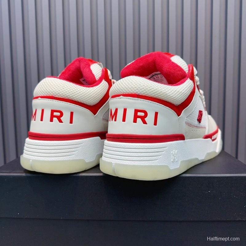2024 Unisex Amiri White Red Leather Sneakers MJ00360