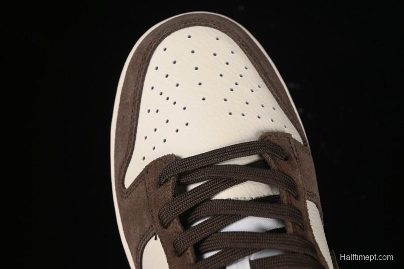 Nike SB Dunk Low White Mocha Low-Top Casual Skate Shoes - FQ8249-104