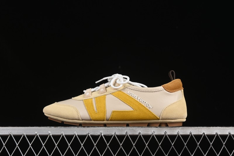Louis Vuitton Sneakerina Round Toe Lace-Up Ballet Style Flat Training Shoes