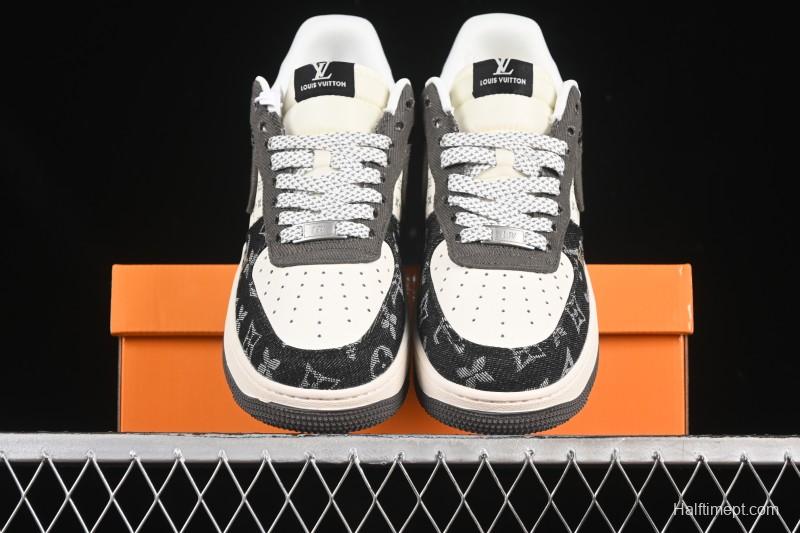 Nike Air Force 1 '07 Low LV Collaboration Black Gold Casual Sneakers - JJ2508-703