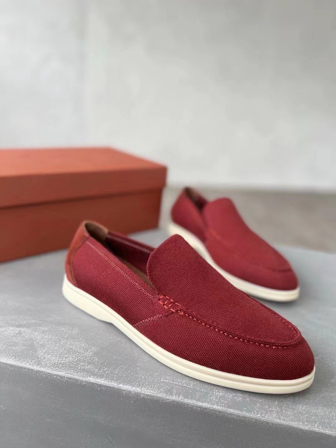 2025 Unisex Le Parmentier Red Wool Blend Loafers AS00280