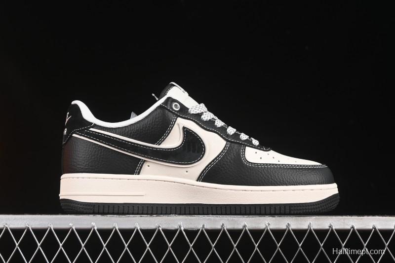 Nike Air Force 1 '07 Low LV Collaboration Black Leather Casual Sneakers - YX5066-349