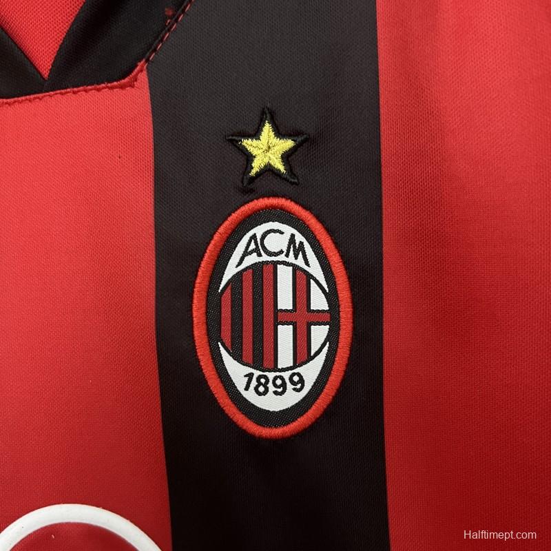 Retro 98/99 Kids AC Milan Home Size 16-28 Jersey